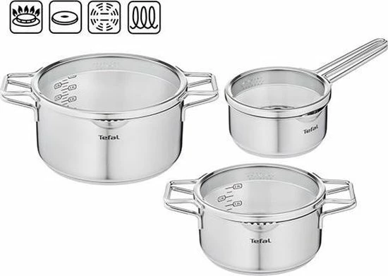 Goedkoopste ???? Tefal Nordica Pannenset 3 Delig - Steelpan Ø 16 Cm & Kookpan Ø 20 + Ø 24 Cm ✨ 21 Goedkoopste ???? Tefal Nordica Pannenset 3 Delig - Steelpan Ø 16 Cm & Kookpan Ø 20 + Ø 24 Cm ✨ - Afbeelding 21