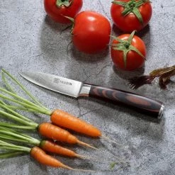 Korting ✔️ PAUDIN N8 Professioneel RVS Japans Groentemes 9 Cm - Vlijmscherp Schilmes Gemaakt Van Hoogwaardig Roestvast Duits Carbonstaal - Damascus Patroon - Klein Officemes - Nu Extra Scherp Geprijst - Black Friday - Sint En Kerst ???? -Tefal Shop 550x393 7