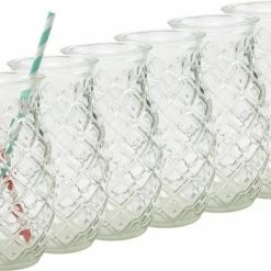Beste Pirce ⭐ Merkloos Beker - Glas Ananas - 6 Stuks - Zomer - Cocktail -400ml ⌛ -Tefal Shop 550x393 9