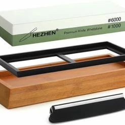 Kopen ???? HEZHEN - Luxe Slijpsteen | Dubbelzijdig | 1000 / 6000 Wetsteen Messenslijper | Incl. Hoekgeleider 12-15 Graden ⌛ -Tefal Shop 550x402 1