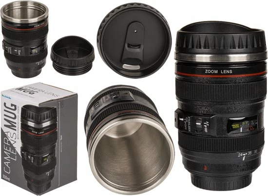 Aanbiedingen ???? Out Of The Blue Camera Lens Mok 13,5x8cm Thermosbeker ???? 6 Aanbiedingen ???? Out Of The Blue Camera Lens Mok 13,5x8cm Thermosbeker ???? - Afbeelding 6