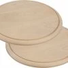 Begroting ???? Merkloos Set Van 6x Stuks Ronde Houten Ham Ontbijt Planken / Broodplank / Serveer Plank 25 Cm - Brood Snijden / Serveren - Serveerplankjes ????