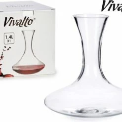 Hete verkoop ???? Vivalto Glazen Wijn Karaf / Decanteer Kan 1,4 Liter 21 X 21 Cm - Wijn Schenkkan ???? -Tefal Shop 550x408 1