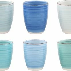 Gloednieuw ???? Studio Tavola Koffiemok - Blue - 6 Stuks - Aardewerk - 340 ML - Zonder Oor ???? -Tefal Shop 550x408