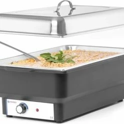 Kopen ???? Hendi Chafing Dish Tellano - Warmhoudschaal Elektrisch - Buffetwarmer 9 Liter - GN 1/1 - 57,3x34,8x(H)28,4cm ????