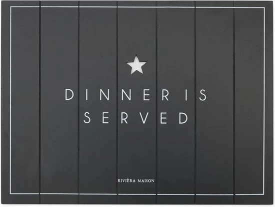 Beste Pirce ⭐ Riviera Maison Placemats - Dinner Is Served Placemat - Zwart ???? 3 Beste Pirce ⭐ Riviera Maison Placemats - Dinner Is Served Placemat - Zwart ???? - Afbeelding 3