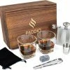 Promo ???? Paddio Whiskey Set - Incl. Whiskey Glazen, Heupfles, Whiskey Stones En Shotglaasjes - Whiskey Cadeauset - Gift Set - Whisky Tasting - Platvink - Zakflacon - Borrelglaasjes - Whiskey Stenen ????