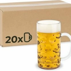 Hete verkoop ✨ MyDrinkglass Plastic Bierpul | Bierpul Plastic | 20 Stuks | Oktoberfest | Plastic Glazen | Zero Waste | Herbruikbaar | Onbreekbare Bierpullen | 500 Ml | ????