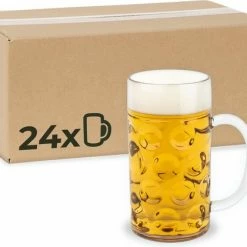 Goedkoopste ✨ MyDrinkglass Plastic Bierpul | Bierpul Plastic | 24 Stuks | Oktoberfest | Plastic Glazen | Zero Waste | Herbruikbaar | Onbreekbare Bierpullen | 500 Ml | ????
