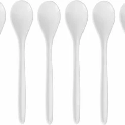 Hete verkoop ⌛ Cosy&Trendy 12x Eierlepeltjes Wit Kunststof 13 Cm - Keukengerei - Keukenbenodigdheden - Bestek - Lepels/lepeltjes Voor Koffie/thee/dessert/eieren ????
