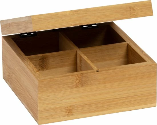 Groothandel ⌛ Easyline Organic - Theekist - 4 Vaks - Bamboe - Theedoos - Thee ???? 1 Groothandel ⌛ Easyline Organic - Theekist - 4 Vaks - Bamboe - Theedoos - Thee ????