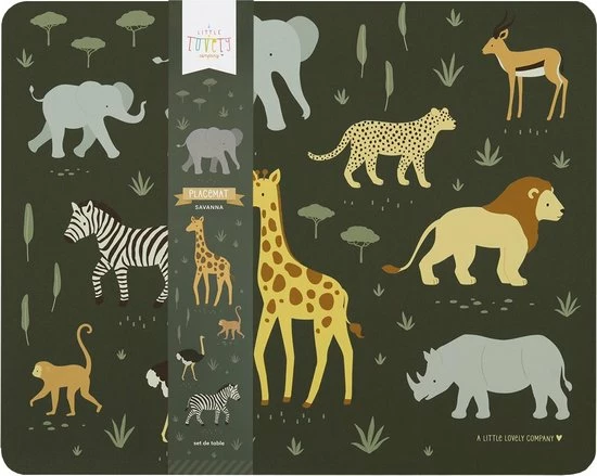 Beste Pirce ???? Placemat Voor Kinderen: Savanne - A Little Lovely Company ???? 5 Beste Pirce ???? Placemat Voor Kinderen: Savanne - A Little Lovely Company ???? - Afbeelding 5