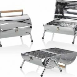 Beste Pirce ❤️ BBQ Collection Houtskoolbarbecue - Cilinder - Chroom ???? 22 Beste Pirce ❤️ BBQ Collection Houtskoolbarbecue - Cilinder - Chroom ???? -Tefal Shop 550x445