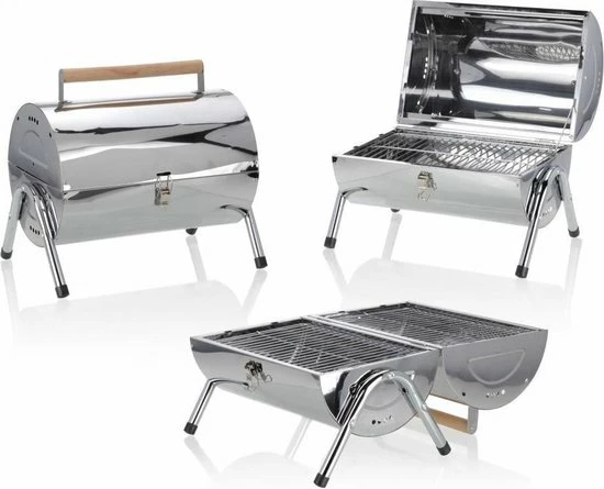 Beste Pirce ❤️ BBQ Collection Houtskoolbarbecue - Cilinder - Chroom ???? 9 Beste Pirce ❤️ BBQ Collection Houtskoolbarbecue - Cilinder - Chroom ???? - Afbeelding 9