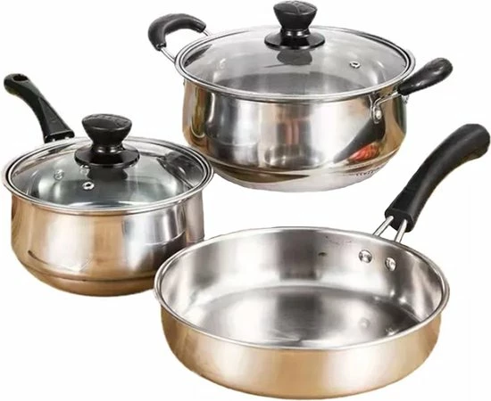 Aanbiedingen ❤️ Kitchen Princess KitchenPrince 3-Delige Pannenset Zilver - PFAS-Vrij - Pannenset - Koekenpan - Steelpan - Pannenset Inductie - Antiaanbaklaag - Kookpan - Bakpan - Koekenpannenset ???? 9 Aanbiedingen ❤️ Kitchen Princess KitchenPrince 3-Delige Pannenset Zilver - PFAS-Vrij - Pannenset - Koekenpan - Steelpan - Pannenset Inductie - Antiaanbaklaag - Kookpan - Bakpan - Koekenpannenset ???? - Afbeelding 9