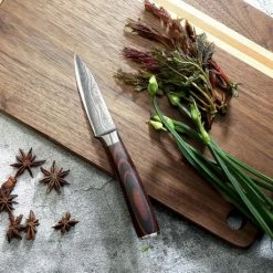 Korting ✔️ PAUDIN N8 Professioneel RVS Japans Groentemes 9 Cm - Vlijmscherp Schilmes Gemaakt Van Hoogwaardig Roestvast Duits Carbonstaal - Damascus Patroon - Klein Officemes - Nu Extra Scherp Geprijst - Black Friday - Sint En Kerst ???? -Tefal Shop 550x459 4