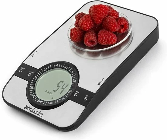 Gloednieuw ⭐ Brabantia Profile Keukenweegschaal - Rechthoekig - Met Kookwekker - RVS ???? 16 Gloednieuw ⭐ Brabantia Profile Keukenweegschaal - Rechthoekig - Met Kookwekker - RVS ???? - Afbeelding 16