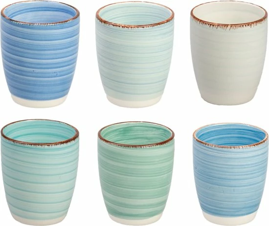 Groothandel ???? Studio Tavola Bekers Ocean Blue 160 Ml - 6 Stuks ???? 1 Groothandel ???? Studio Tavola Bekers Ocean Blue 160 Ml - 6 Stuks ????