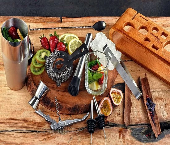 Aanbiedingen ???? SensaHome - 10-Delige Luxe Cocktail Shaker Set - Bartending Kit - 350 Ml - RVS - Inclusief Standaard - Lekvrij - Vaatwasser Bestendig - Cadeau Tip! ❤️ 8 Aanbiedingen ???? SensaHome - 10-Delige Luxe Cocktail Shaker Set - Bartending Kit - 350 Ml - RVS - Inclusief Standaard - Lekvrij - Vaatwasser Bestendig - Cadeau Tip! ❤️ - Afbeelding 8