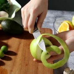 Korting ✔️ PAUDIN N8 Professioneel RVS Japans Groentemes 9 Cm - Vlijmscherp Schilmes Gemaakt Van Hoogwaardig Roestvast Duits Carbonstaal - Damascus Patroon - Klein Officemes - Nu Extra Scherp Geprijst - Black Friday - Sint En Kerst ???? -Tefal Shop 550x477 1