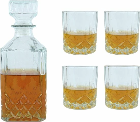 Top 10 ???? Orange85 Whiskey Karaf - 4 Glazen - 5- Delig - Transparant - 900/230 Ml - Glas - Set ???? 5 Top 10 ???? Orange85 Whiskey Karaf - 4 Glazen - 5- Delig - Transparant - 900/230 Ml - Glas - Set ???? - Afbeelding 5