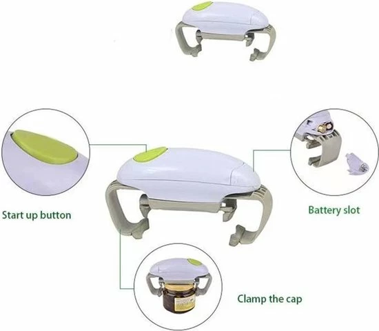 Groothandel ???? Pop It Elektrische Blikopener – Anti Slip Potopener - Automatisch – Potten Opener - Electrisch En Antislip ???? 5 Groothandel ???? Pop It Elektrische Blikopener – Anti Slip Potopener - Automatisch – Potten Opener - Electrisch En Antislip ???? - Afbeelding 5