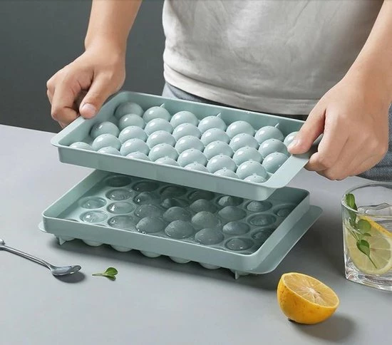Goedkoop ???? Innovatique Ronde Ijsblokjesvorm Met Deksel - 4 Stuks!! - Groen - 132 Mini Ronde Ijsblokjes - ø 1,5cm - Stapelbaar/plooibaar - Bioplastic - Ice Cube - Makkelijk Te Vullen - Zonder Morsen ⭐ 2 Goedkoop ???? Innovatique Ronde Ijsblokjesvorm Met Deksel - 4 Stuks!! - Groen - 132 Mini Ronde Ijsblokjes - ø 1,5cm - Stapelbaar/plooibaar - Bioplastic - Ice Cube - Makkelijk Te Vullen - Zonder Morsen ⭐ - Afbeelding 2