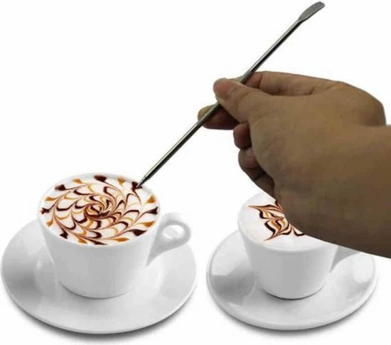 Top 10 ???? Trading Barista Cappucino Latte Art Pen Set - Koffie Sjablonen Met 16 Cacaostrooier Sjablonen Pencil - Accesoires ???? 2 Top 10 ???? Trading Barista Cappucino Latte Art Pen Set - Koffie Sjablonen Met 16 Cacaostrooier Sjablonen Pencil - Accesoires ???? - Afbeelding 2