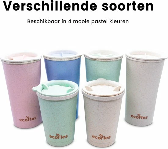 Gloednieuw ⭐ Ecofles - Thermosbeker - Travel Mug – Koffiebeker To Go – Duurzaam - Bioplastic - 450ml – Groen ???? 11 Gloednieuw ⭐ Ecofles - Thermosbeker - Travel Mug – Koffiebeker To Go – Duurzaam - Bioplastic - 450ml – Groen ???? - Afbeelding 11