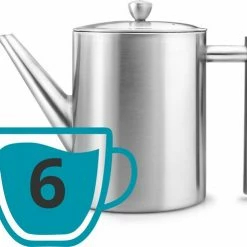 Hete verkoop ⌛ Bredemeijer - Theepot Minuet Cylindre 1,2L Mat Dubbelwandig ???? -Tefal Shop 550x493 2