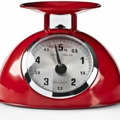 Gloednieuw ???? Nedis Keukenweegschaal | Analoog | Roestvrij Staal | Verwijderbare Kom | Rood ???? -Tefal Shop 550x497