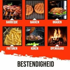 Groothandel ❤️ Wowgoods® Extra Lange Ovenwanten Tot 500°C - Hittebestendige BBQ Handschoenen Met Vleesklauwen ✔️ -Tefal Shop 550x499 5