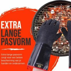 Groothandel ❤️ Wowgoods® Extra Lange Ovenwanten Tot 500°C - Hittebestendige BBQ Handschoenen Met Vleesklauwen ✔️ -Tefal Shop 550x500 1