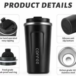 Top 10 ⭐ REGENTECH® Koffiebeker To Go - RVS Thermosbeker - Drinkfles - Herbruikbare Koffiebeker - 500 Ml - Zwart ⭐ 12 Top 10 ⭐ REGENTECH® Koffiebeker To Go - RVS Thermosbeker - Drinkfles - Herbruikbare Koffiebeker - 500 Ml - Zwart ⭐ -Tefal Shop 550x502