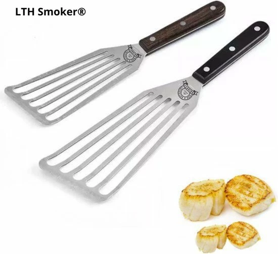 Goedkoop ???? Merkloos Visspatel ( Vis Spatel) RVS Met Houten Handvat Flexibele Keuken Barbecue Spatel ???? 4 Goedkoop ???? Merkloos Visspatel ( Vis Spatel) RVS Met Houten Handvat Flexibele Keuken Barbecue Spatel ???? - Afbeelding 4