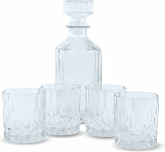 Top 10 ???? Orange85 Whiskey Karaf - 4 Glazen - 5- Delig - Transparant - 900/230 Ml - Glas - Set ???? 3 Top 10 ???? Orange85 Whiskey Karaf - 4 Glazen - 5- Delig - Transparant - 900/230 Ml - Glas - Set ???? - Afbeelding 3