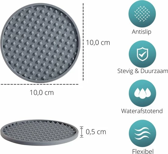 Kopen ???? Castagnola Siliconen Onderzetters Met Houder – Onderzetters Voor Glazen – Onderzetters Design – Onderzettersset – Drink Onderzetters – Hoogwaardige Siliconen – Set Van 6 – Grijs ???? 4 Kopen ???? Castagnola Siliconen Onderzetters Met Houder – Onderzetters Voor Glazen – Onderzetters Design – Onderzettersset – Drink Onderzetters – Hoogwaardige Siliconen – Set Van 6 – Grijs ???? - Afbeelding 4