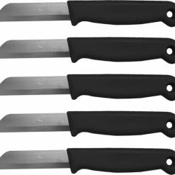 Coupon ???? Solingen Schilmesje - RVS Glad - 16 Cm Met "Blade Cover" - Zwart - 5 Stuks ????