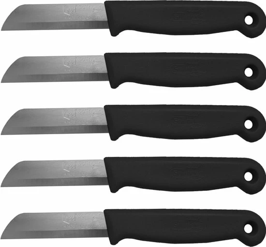 Coupon ???? Solingen Schilmesje - RVS Glad - 16 Cm Met "Blade Cover" - Zwart - 5 Stuks ???? 1 Coupon ???? Solingen Schilmesje - RVS Glad - 16 Cm Met "Blade Cover" - Zwart - 5 Stuks ????