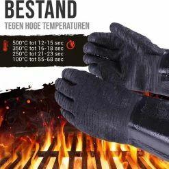 Groothandel ❤️ Wowgoods® Extra Lange Ovenwanten Tot 500°C - Hittebestendige BBQ Handschoenen Met Vleesklauwen ✔️ -Tefal Shop 550x510 5
