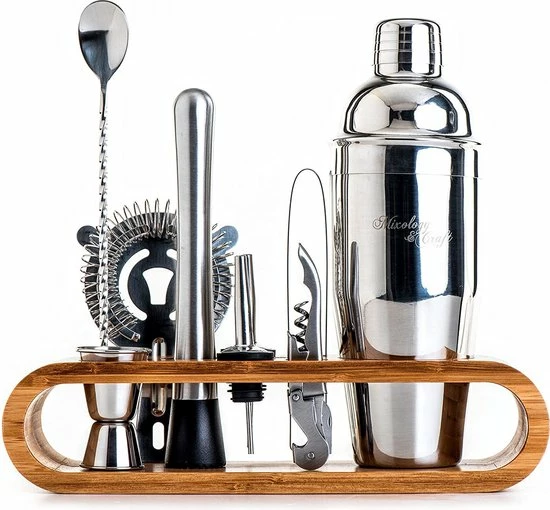 Aanbiedingen ???? SensaHome - 10-Delige Luxe Cocktail Shaker Set - Bartending Kit - 350 Ml - RVS - Inclusief Standaard - Lekvrij - Vaatwasser Bestendig - Cadeau Tip! ❤️ 7 Aanbiedingen ???? SensaHome - 10-Delige Luxe Cocktail Shaker Set - Bartending Kit - 350 Ml - RVS - Inclusief Standaard - Lekvrij - Vaatwasser Bestendig - Cadeau Tip! ❤️ - Afbeelding 7