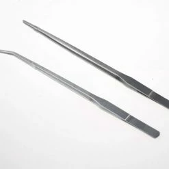 Korting ???? Chefs Fashion Set Van Een Gebogen En Een Rechte Keukenpincet - Vleespincet - 25 Cm - RVS - Perfect Voor Gebruik In De Keuken. ????