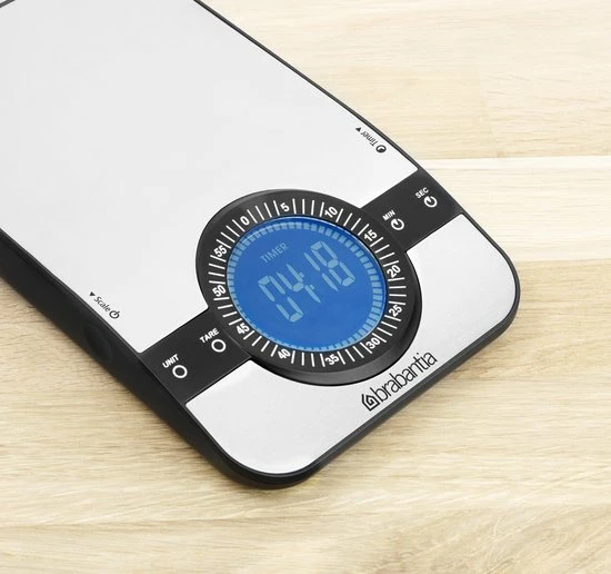 Gloednieuw ⭐ Brabantia Profile Keukenweegschaal - Rechthoekig - Met Kookwekker - RVS ???? 4 Gloednieuw ⭐ Brabantia Profile Keukenweegschaal - Rechthoekig - Met Kookwekker - RVS ???? - Afbeelding 4