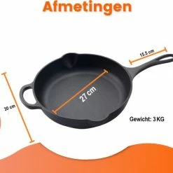 Kopen ⌛ Kicinn Koekenpan - Gietijzer - Koekenpan Inductie - Skillet Koekenpan - Geëmailleerd - Incl. Accessoires - Ø 27 ???? 9 Kopen ⌛ Kicinn Koekenpan - Gietijzer - Koekenpan Inductie - Skillet Koekenpan - Geëmailleerd - Incl. Accessoires - Ø 27 ???? -Tefal Shop 550x516 5