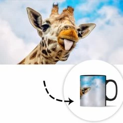 Korting ???? OneMillionMugs Magische Mok - Foto Op Warmte Mokken - Koffiemok - Giraffe - Grappig - Tong - Kinderen - Jongens - Meisjes - Kind - Magic Mok - Beker - 350 ML - Theemok - Sinterklaas Decoratie - Uitdeelcadeautjes Voor Kinderen - Schoencadeautjes Sinterklaas ???? -Tefal Shop 550x520