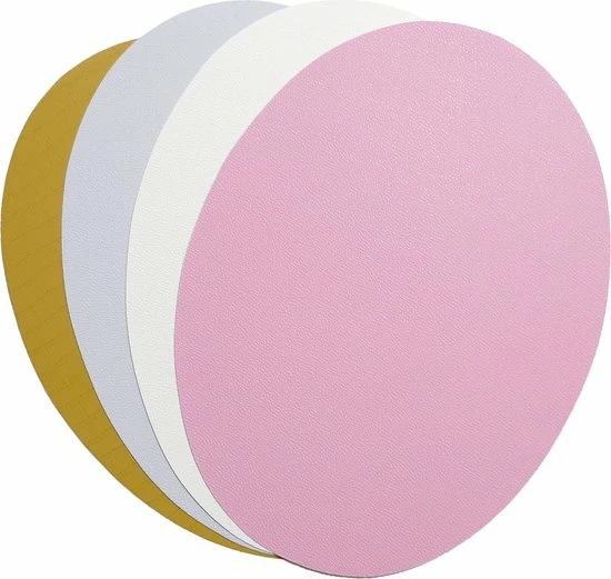 Beste deal ???? In Round Placemats Pakket – 4 Stuks – Lederlook Kunststof – Ovaal ???? 1 Beste deal ???? In Round Placemats Pakket – 4 Stuks – Lederlook Kunststof – Ovaal ????
