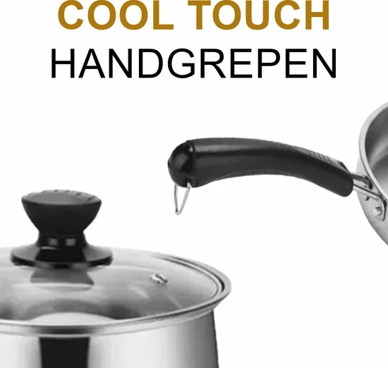 Aanbiedingen ❤️ Kitchen Princess KitchenPrince 3-Delige Pannenset Zilver - PFAS-Vrij - Pannenset - Koekenpan - Steelpan - Pannenset Inductie - Antiaanbaklaag - Kookpan - Bakpan - Koekenpannenset ???? 3 Aanbiedingen ❤️ Kitchen Princess KitchenPrince 3-Delige Pannenset Zilver - PFAS-Vrij - Pannenset - Koekenpan - Steelpan - Pannenset Inductie - Antiaanbaklaag - Kookpan - Bakpan - Koekenpannenset ???? - Afbeelding 3