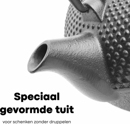 Hete verkoop ✔️ Vatten® - Theepot Gietijzer - Incl. RVS Theefilter - 1.5L - Zwart ???? 4 Hete verkoop ✔️ Vatten® - Theepot Gietijzer - Incl. RVS Theefilter - 1.5L - Zwart ???? - Afbeelding 4