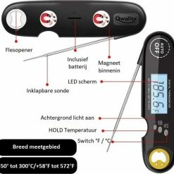 Goedkoopste ???? Nauwkeurige Keukenthermometer Met Ophangmagneet – Waterdicht - Digitale BBQ Thermometer - Vleesthermometer Keuken - Kernthermometer - Temperatuur Range -50 °C Tot 300°C - Qwality4u ❤️ 14 Goedkoopste ???? Nauwkeurige Keukenthermometer Met Ophangmagneet – Waterdicht - Digitale BBQ Thermometer - Vleesthermometer Keuken - Kernthermometer - Temperatuur Range -50 °C Tot 300°C - Qwality4u ❤️ -Tefal Shop 550x527 6