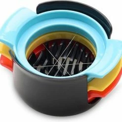 Coupon ???? Merkloos Ei Snijder Met Houder - 3 In 1 - Eiersnijder - Hardgekookte Eieren Snijden - Vaatwasserbestendig - RVS ❤️